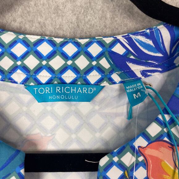 Tori Richard Womens M Ornamental Layla Top Hawaiian All Over Print - Picture 5 of 5